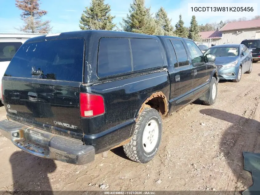 1GCDT13W81K205456 2001 Chevrolet S-10 Ls