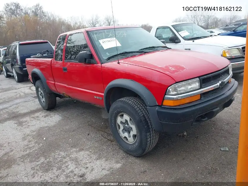 1GCCT19W418162122 2001 Chevrolet S-10 Ls