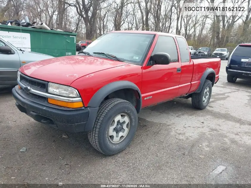 1GCCT19W418162122 2001 Chevrolet S-10 Ls