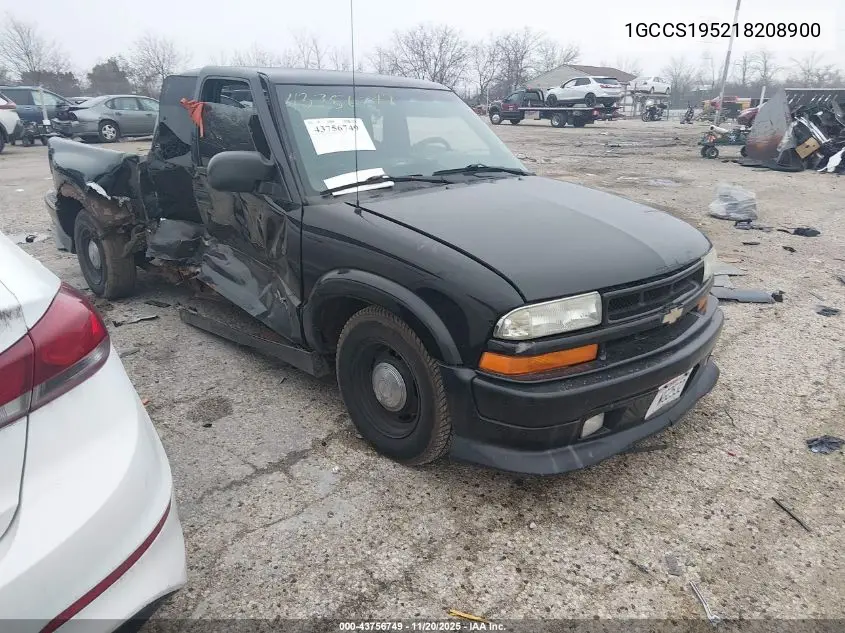 1GCCS195218208900 2001 Chevrolet S-10 Ls