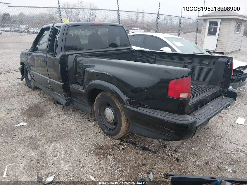 1GCCS195218208900 2001 Chevrolet S-10 Ls