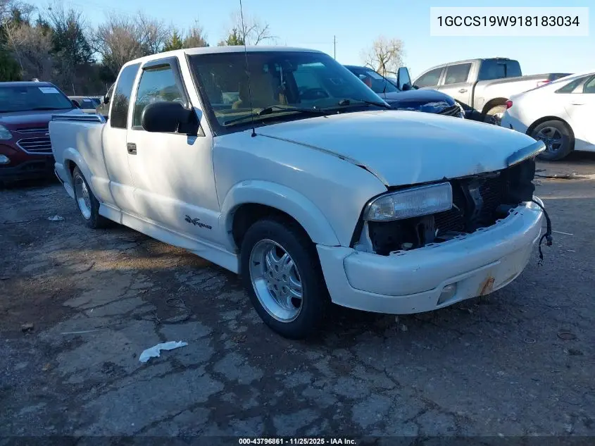 1GCCS19W918183034 2001 Chevrolet S-10 Ls
