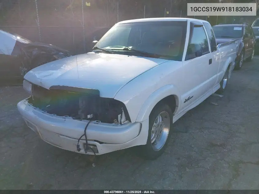 1GCCS19W918183034 2001 Chevrolet S-10 Ls