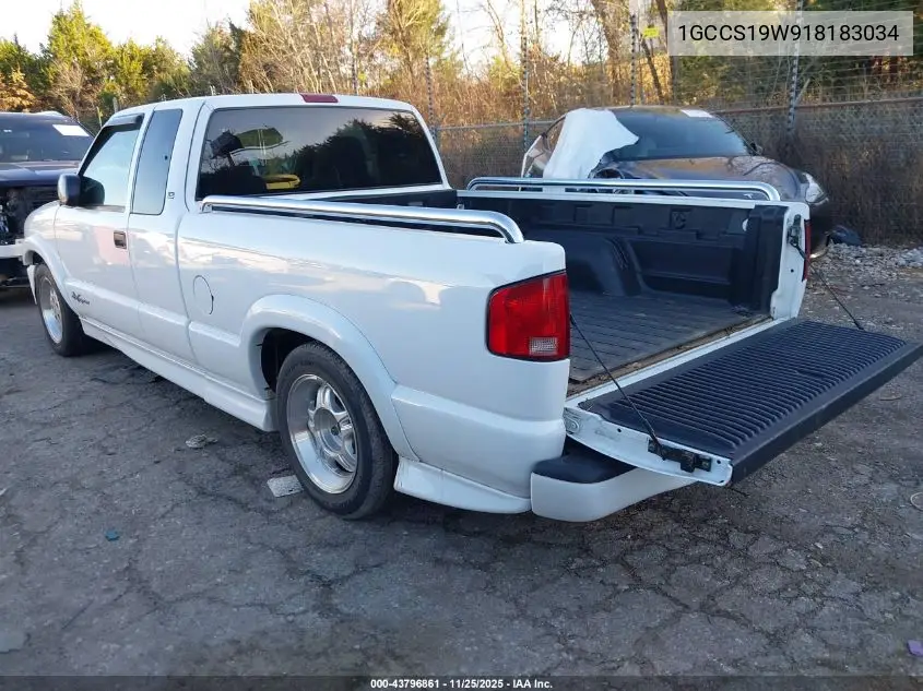 1GCCS19W918183034 2001 Chevrolet S-10 Ls
