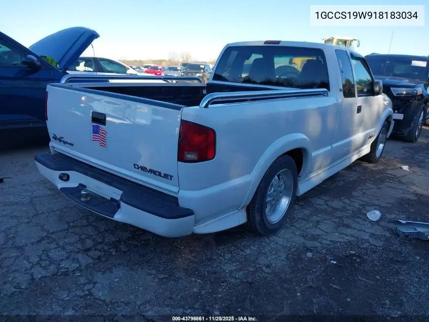 1GCCS19W918183034 2001 Chevrolet S-10 Ls