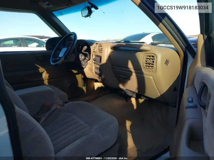 1GCCS19W918183034 2001 Chevrolet S-10 Ls