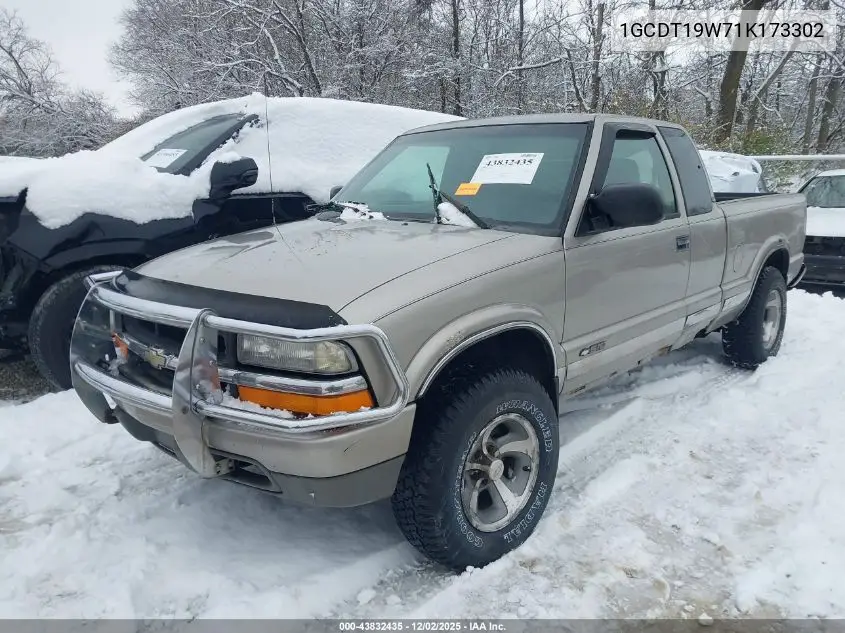 1GCDT19W71K173302 2001 Chevrolet S-10 Ls
