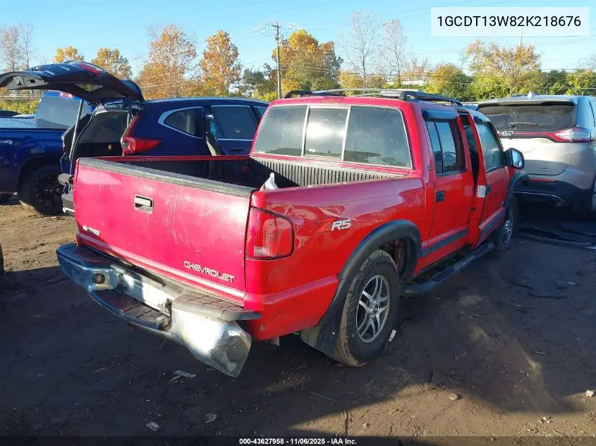 1GCDT13W82K218676 2002 Chevrolet S-10 Ls