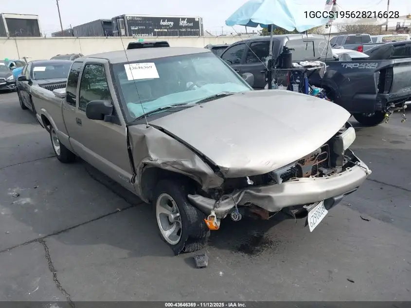 1GCCS195628216628 2002 Chevrolet S-10 Ls