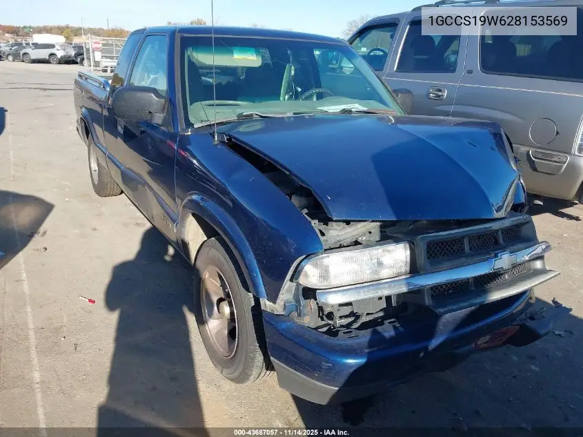 1GCCS19W628153569 2002 Chevrolet S-10 Ls