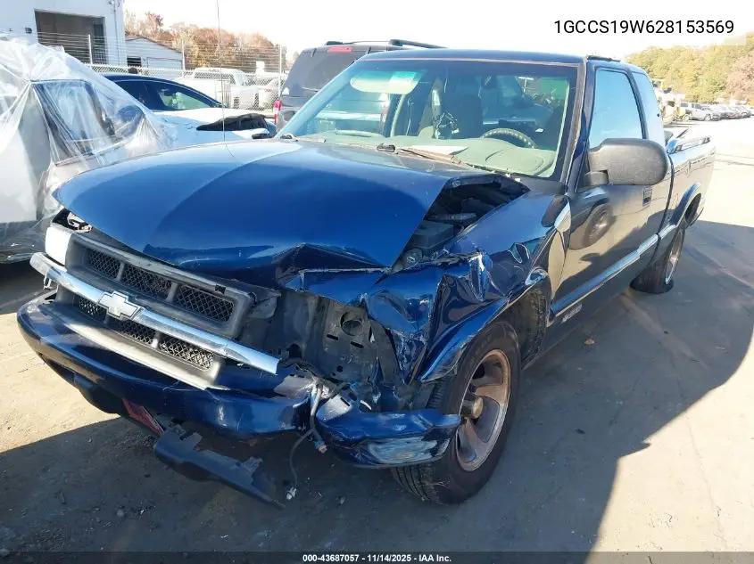 1GCCS19W628153569 2002 Chevrolet S-10 Ls