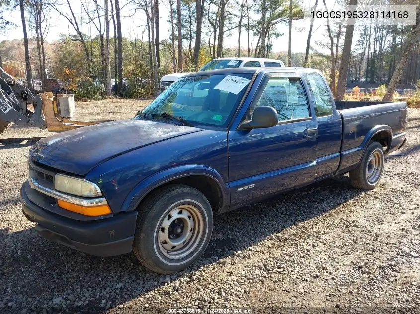 1GCCS195328114168 2002 Chevrolet S-10