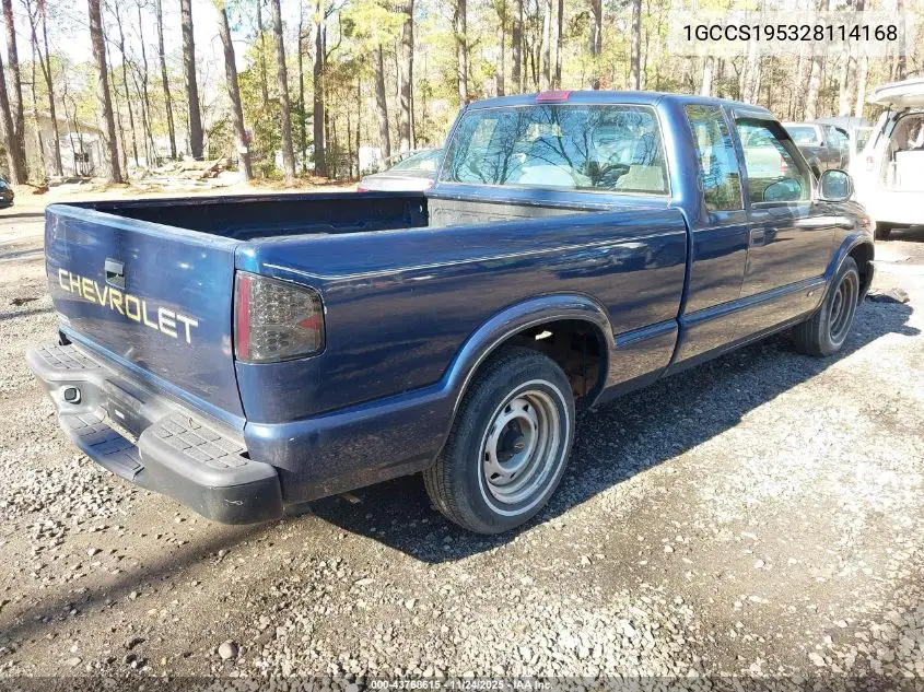 1GCCS195328114168 2002 Chevrolet S-10