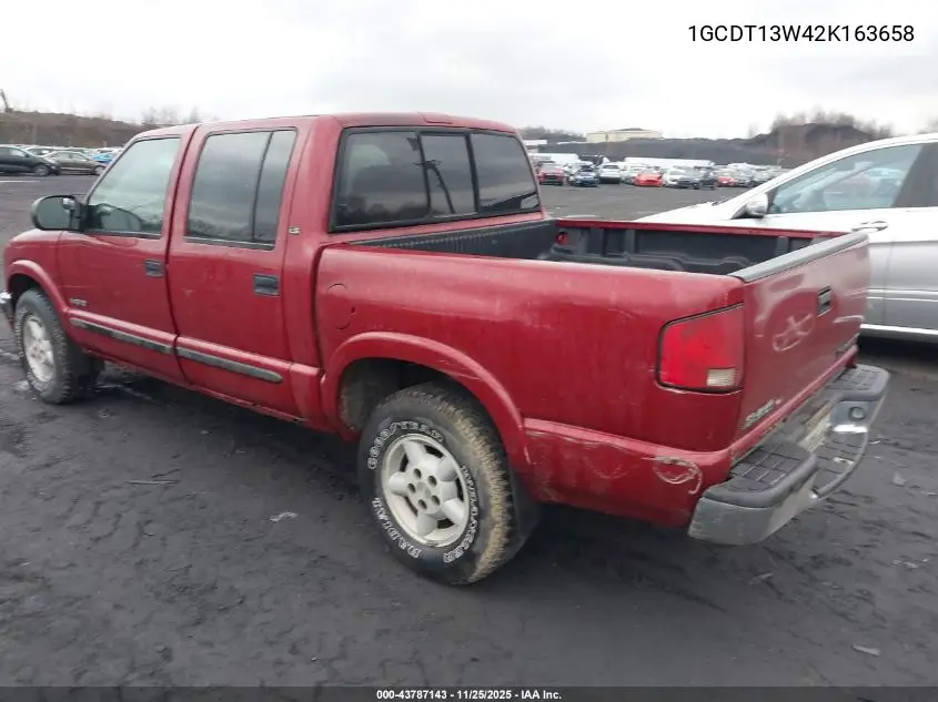 1GCDT13W42K163658 2002 Chevrolet S-10 Ls