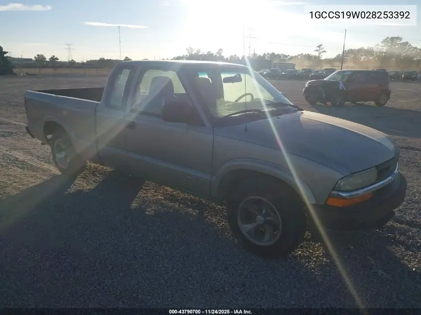 1GCCS19W028253392 2002 Chevrolet S-10 Ls