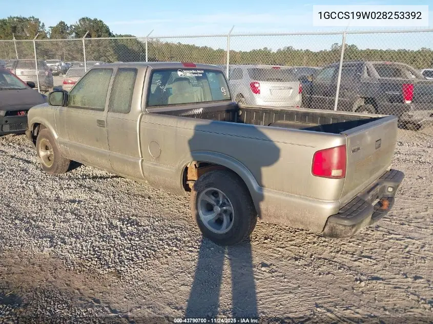 1GCCS19W028253392 2002 Chevrolet S-10 Ls