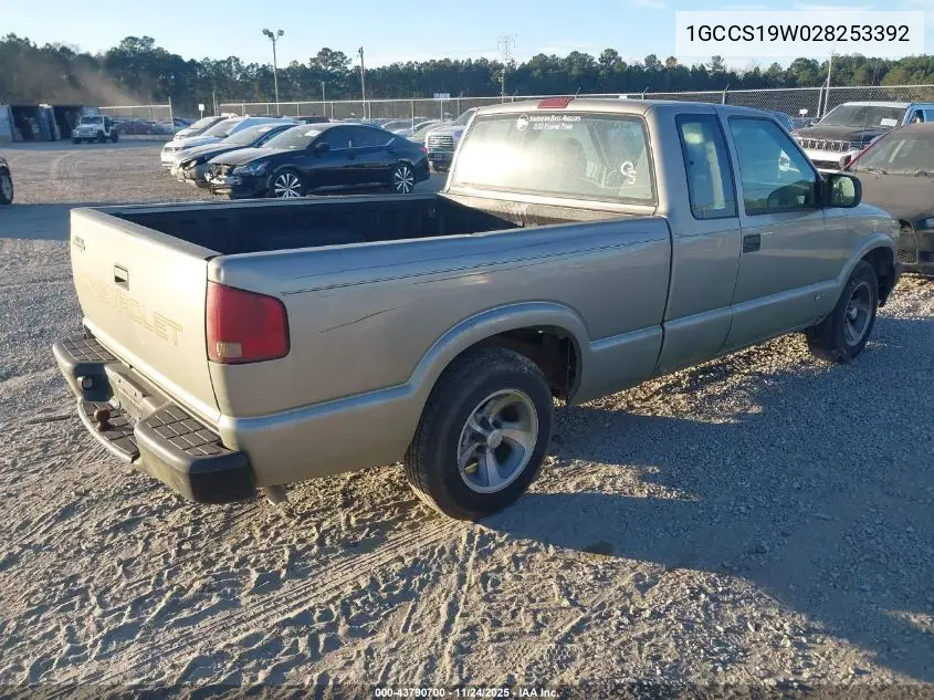 1GCCS19W028253392 2002 Chevrolet S-10 Ls