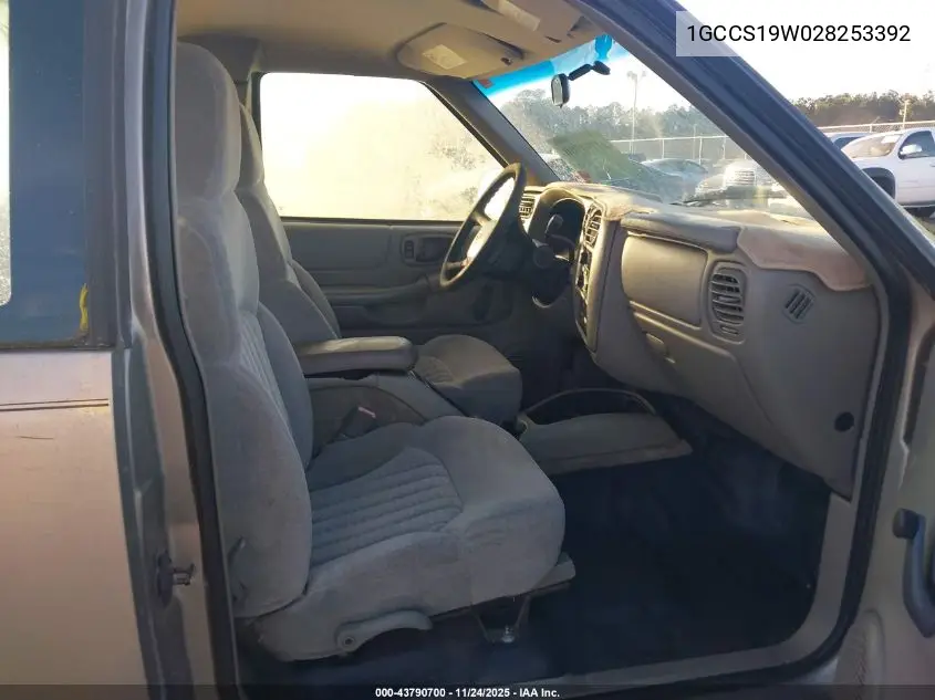 1GCCS19W028253392 2002 Chevrolet S-10 Ls