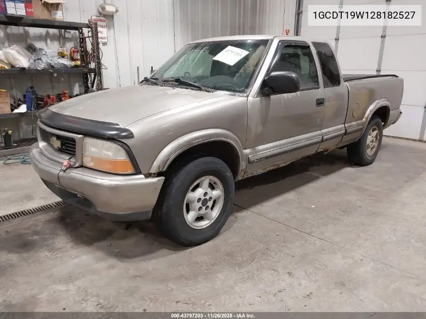 1GCDT19W128182527 2002 Chevrolet S-10 Ls