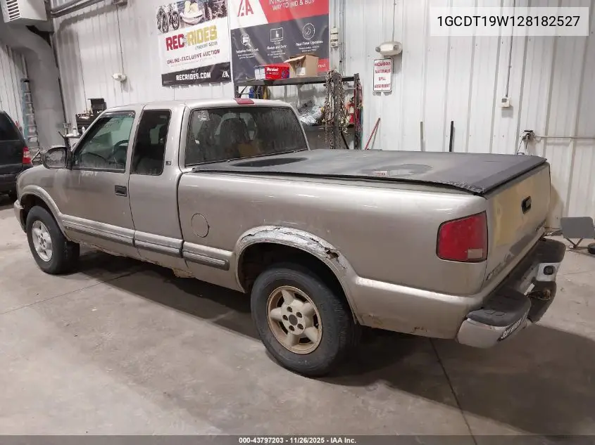 1GCDT19W128182527 2002 Chevrolet S-10 Ls