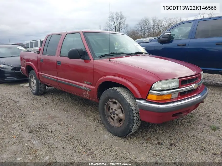 1GCDT13W22K146566 2002 Chevrolet S-10 Ls