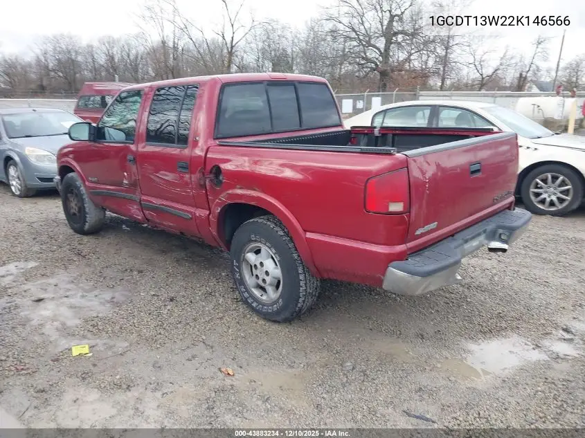 1GCDT13W22K146566 2002 Chevrolet S-10 Ls