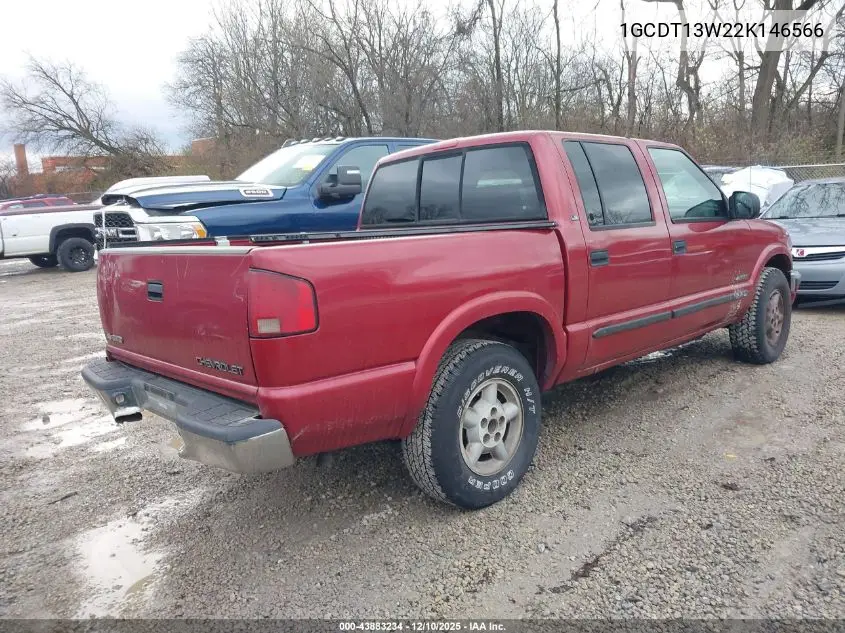 1GCDT13W22K146566 2002 Chevrolet S-10 Ls