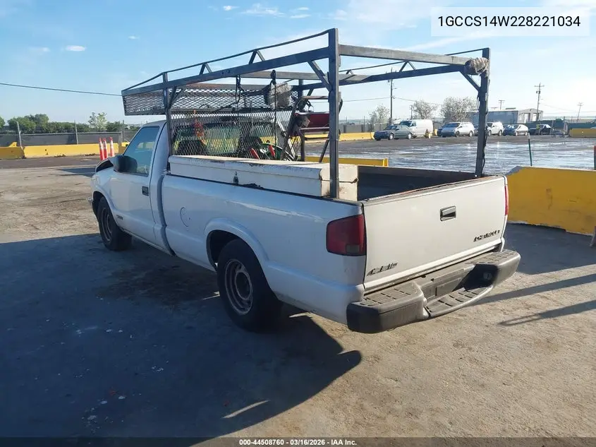 1GCCS14W228221034 2002 Chevrolet S-10