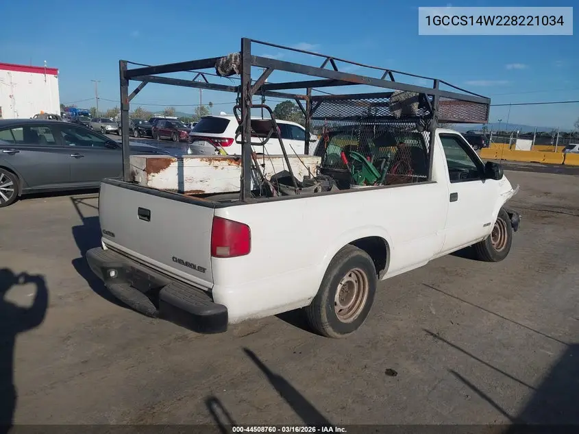 1GCCS14W228221034 2002 Chevrolet S-10