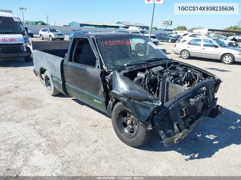 1GCCS14X938235636 2003 Chevrolet S-10 Ls