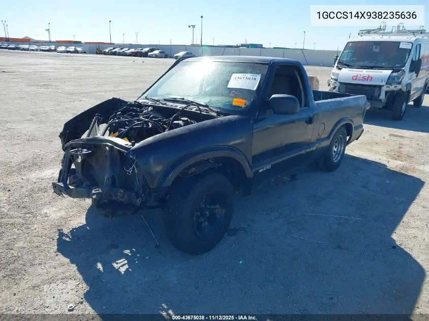 1GCCS14X938235636 2003 Chevrolet S-10 Ls
