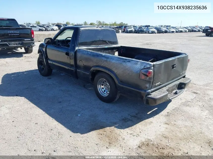 1GCCS14X938235636 2003 Chevrolet S-10 Ls