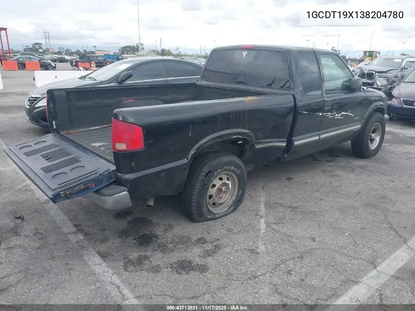 1GCDT19X138204780 2003 Chevrolet S-10 Ls
