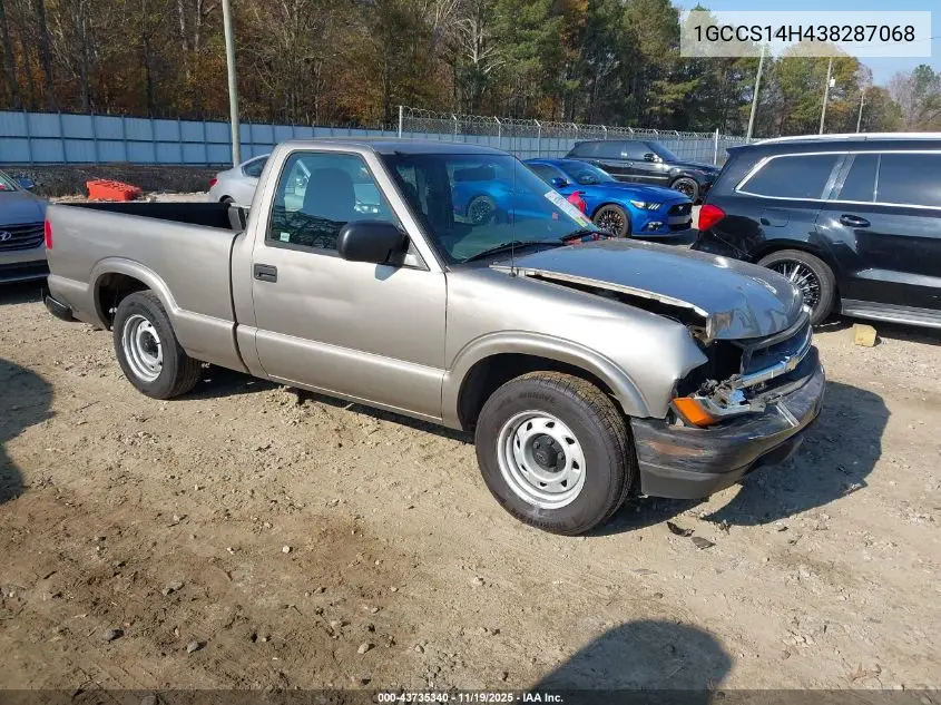 1GCCS14H438287068 2003 Chevrolet S-10