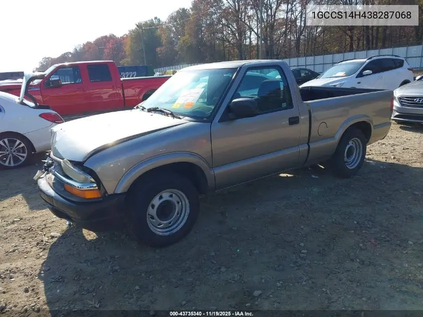 1GCCS14H438287068 2003 Chevrolet S-10