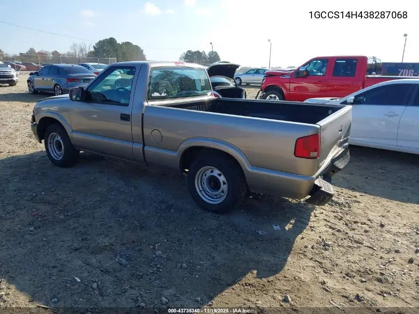 1GCCS14H438287068 2003 Chevrolet S-10