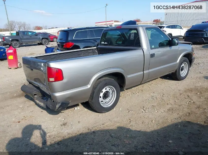 1GCCS14H438287068 2003 Chevrolet S-10