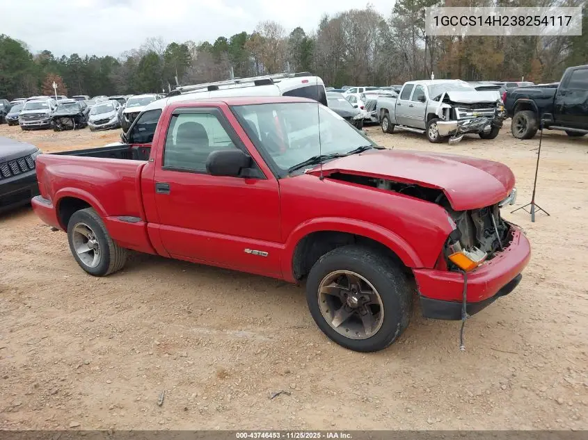 1GCCS14H238254117 2003 Chevrolet S-10 Ls