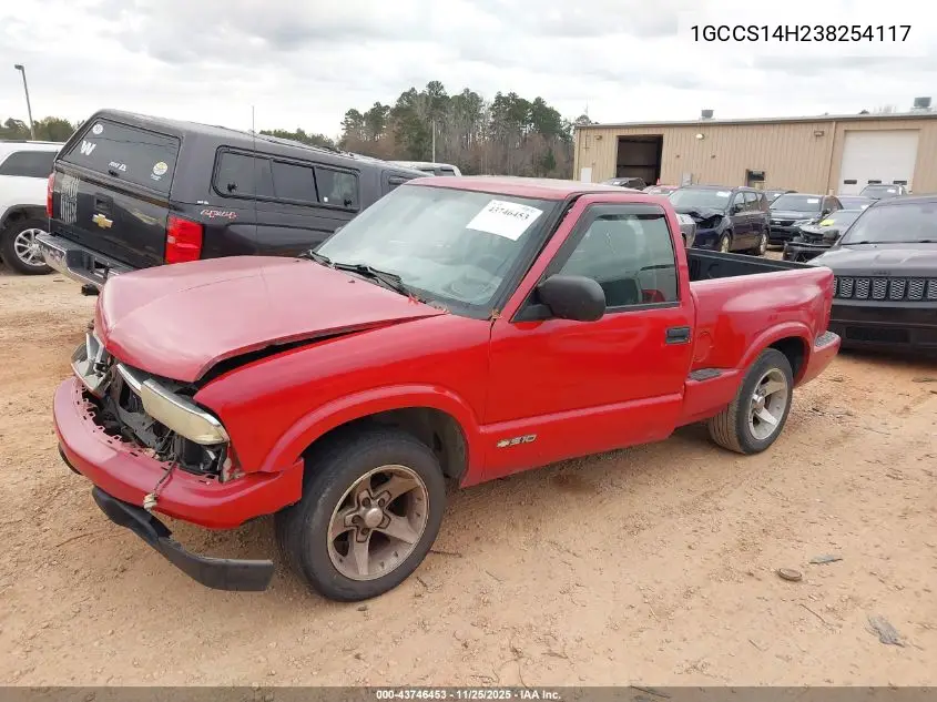 1GCCS14H238254117 2003 Chevrolet S-10 Ls