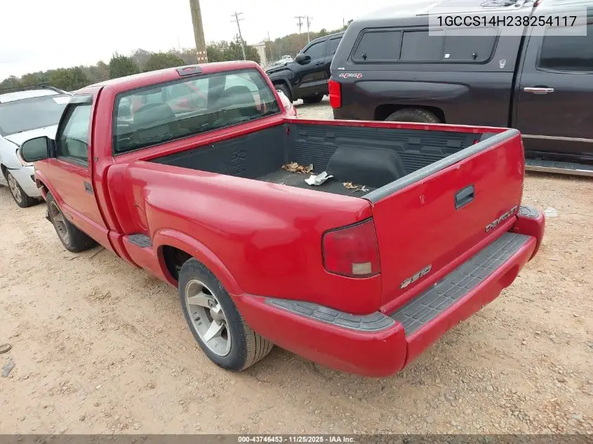 1GCCS14H238254117 2003 Chevrolet S-10 Ls