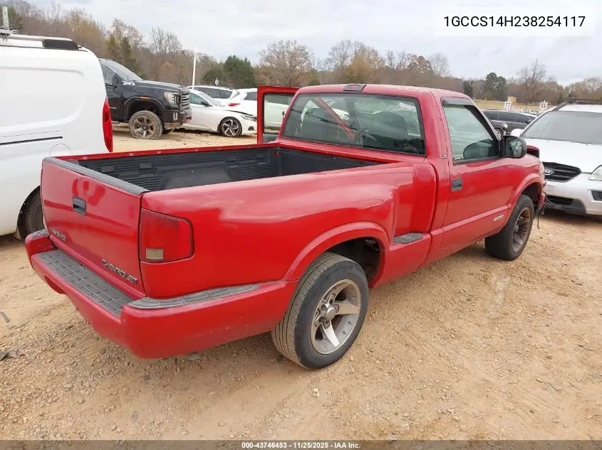 1GCCS14H238254117 2003 Chevrolet S-10 Ls