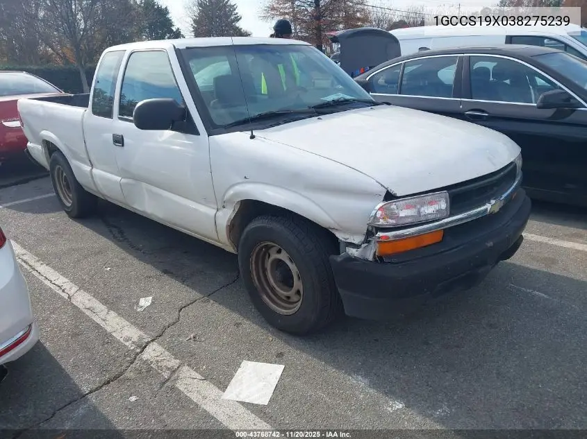 1GCCS19X038275239 2003 Chevrolet S-10