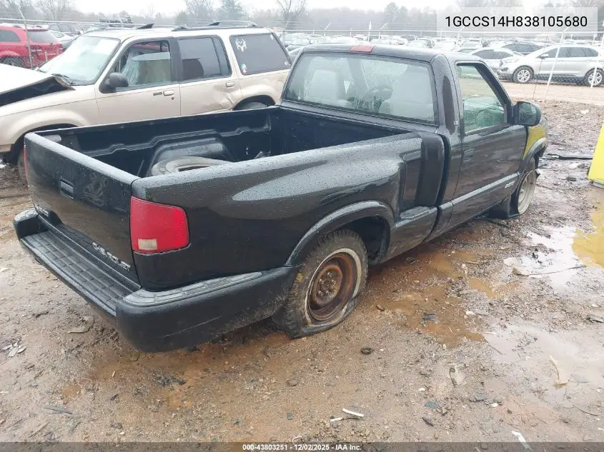 2003 Chevrolet S-10 Ls VIN: 1GCCS14H838105680 Lot: 43803251