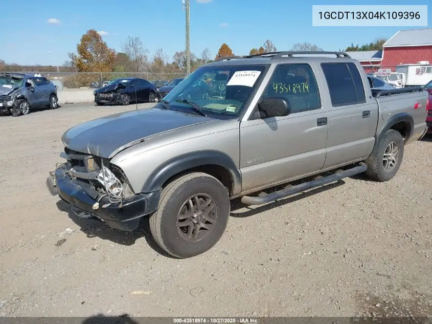 1GCDT13X04K109396 2004 Chevrolet S-10 Ls