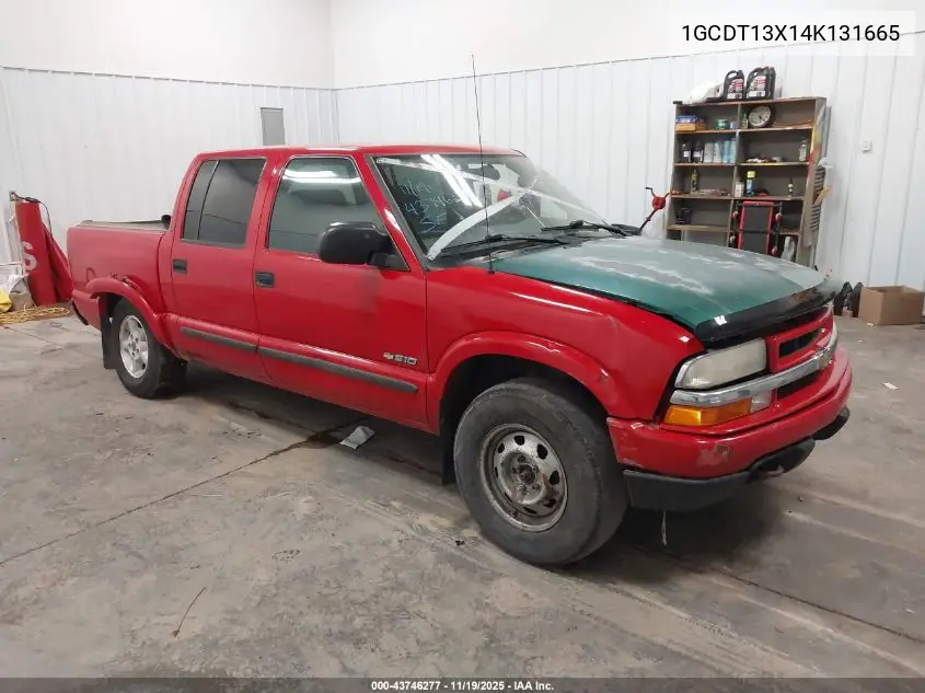 2004 Chevrolet S-10 Ls VIN: 1GCDT13X14K131665 Lot: 43746277