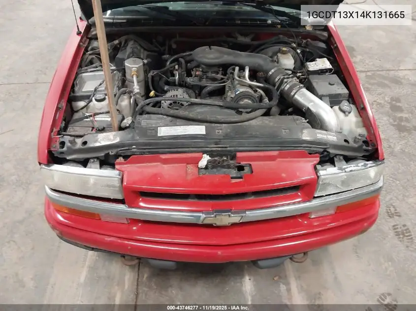 2004 Chevrolet S-10 Ls VIN: 1GCDT13X14K131665 Lot: 43746277