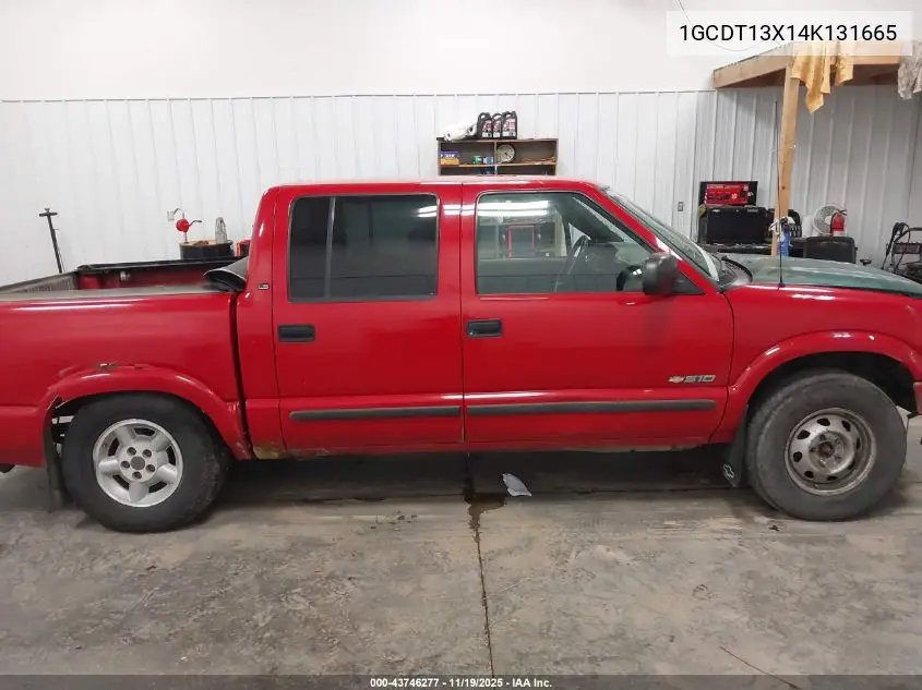 2004 Chevrolet S-10 Ls VIN: 1GCDT13X14K131665 Lot: 43746277