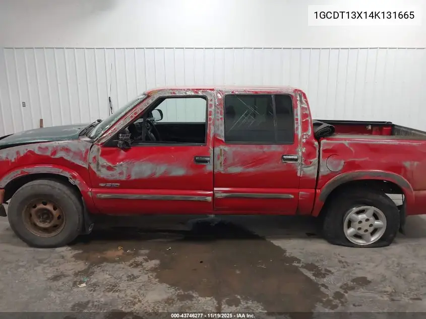 2004 Chevrolet S-10 Ls VIN: 1GCDT13X14K131665 Lot: 43746277