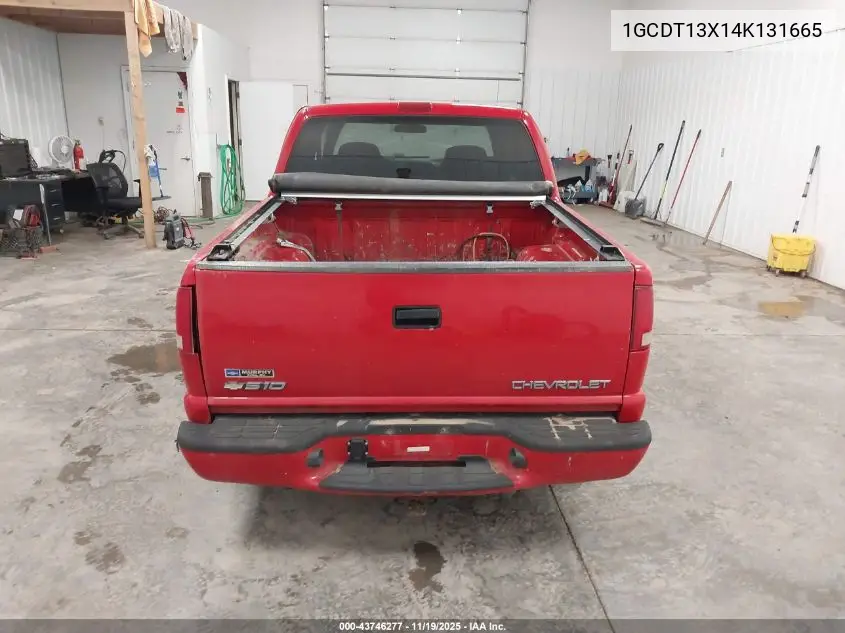 2004 Chevrolet S-10 Ls VIN: 1GCDT13X14K131665 Lot: 43746277