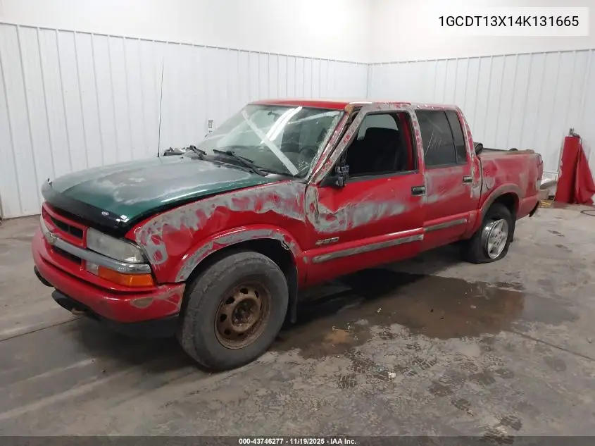 2004 Chevrolet S-10 Ls VIN: 1GCDT13X14K131665 Lot: 43746277